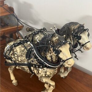 Decorative Horse Figurines with Harness